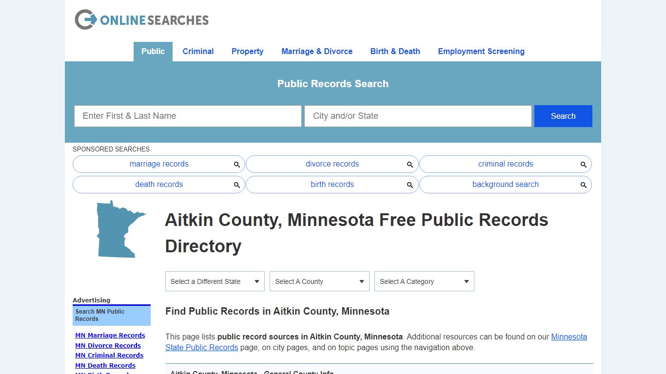 Aitkin County, Minnesota Public Records Directory
